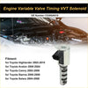 Silver metallic camshaft oil control valve vvt solenoid with black plastic connector for 2002-2010 toyota highlander