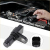 Black plastic camshaft position sensor with cylindrical body and rectangular connector for toyota avalon l4 2.5l 2019-2020