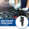 Black and silver camshaft position sensor with cylindrical body and threaded mount for toyota rav4 2009-2018 back view