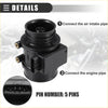 Black plastic car air flow sensor maf with gold threaded connectors and 5-pin electrical connector for toyota 4runner