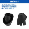 Black rubber protective caps for car antenna poles made from durable material for easy install on toyota fj cruiser