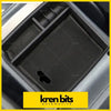 Black textured car armrest storage center console tray with cup holder and key slot for toyota cars