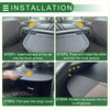 Gray carbon fiber textured trunk liner with sleek modern design for toyota bZ4X 2023-2025 car boot cargo cover