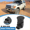 Black plastic bumper reverse parking sensor with two pin connector for toyota hiace (2005-2023) shown from back side