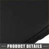 Black smooth textured fabric with subtle sheen for car center console armrest cover toyota land cruiser 2008-2021