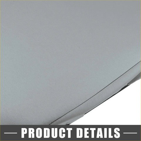 Gray fabric car center console armrest cover for toyota land cruiser 2008-2021 with subtle woven texture and stitched edges