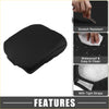 Black soft textured car center console armrest cover with sleek contoured design for Toyota Land Cruiser 2008-2021