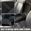 Black plastic car center console storage box with mesh-lined compartment and cup holder for toyota rav4 armrest cover