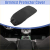 Black fabric car center console armrest cover with stitched edges for Toyota RAV4 PHV XA50 2019 model