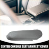 Gray faux leather car center console armrest cover with stitched edges for toyota sequoia 2001-2023