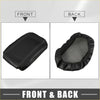 Black faux leather car center console armrest cover with white stitching for Toyota Venza 2021-2023 black gray