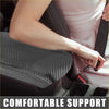 Black carbon fiber textured car seat cushion with sleek modern design for toyota chr 2020 2022 console cover