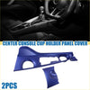 Blue plastic center console cup holder trim panel cover for toyota chr 2017-2021 showing front side