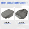 Gray faux leather car center console lid armrest cover with stitched edges and contoured design for toyota avalon