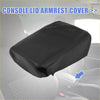 Black faux leather car center console lid armrest cover for toyota avalon 2005-2012 with stitched edges