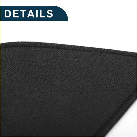 Black textured ribbed fabric with stitched edge for car door anti kick pad protector toyota land cruiser 2010-2012