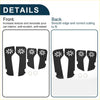 Black car door anti kick pad sticker protector for toyota land cruiser with white floral cutouts and matching fasteners