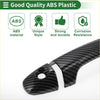 Black carbon fiber patterned abs plastic car door handle cover trim for toyota rav4 2013-2018 visible from back side