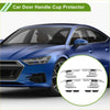 Chrome-finished car door handle cup protector set for audi models shown from the back side in silver chrome finish