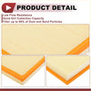 Beige and orange pleated fibrous car engine air filter for Toyota 2019-2022 perfect for 4wd ute and offroad use