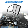 Black plastic framed car engine air filter with white pleated paper media for Toyota Prius 1.5L 2004-2009