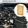 Orange-framed car engine air filter with beige pleated medium for toyota prius 2016-2023 long life use