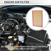 Car engine air filter for toyota rav4 2013-2018 with red frame and beige pleated filtering medium