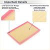 Rectangular car engine air filter for toyota rav4 2013-2018 with pink plastic frame and beige pleated material