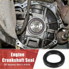 Black rubber car engine crankshaft oil seal with metallic inner ring shown next to installation spot in toyota 4runner engine
