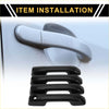 Black carbon fiber car exterior door handle covers for toyota tundra 2022 with sleek textured weave pattern