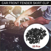 Black plastic car front fender skirt clips for toyota 4runner avalon 2010-2020 25 pieces shown from back side