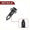 Black plastic car front fender skirt clip with circular head and pronged body for Toyota 4Runner Avalon 2010-2023