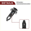 Black plastic car trim fastener with circular head and pronged body for toyota 4runner avalon fender skirt clips