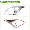 Chrome finished car front left right headlight trim bezel for toyota prado fj120 with sleek curved design and two circular cutouts