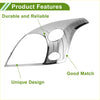 Chrome-finished car front left right headlight trim bezel for toyota prado fj120 with three oval cutouts and textured ridges