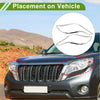 Chrome finished plastic headlight trim bezel for front left and right of toyota land cruiser prado fj150