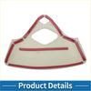 White triangular adhesive strip with red borders and central cutout for toyota c-hr front row headlight trim bezel