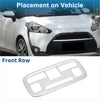 Silver metallic abs front row headlight trim bezel for toyota sienta 2022-2023 shown from front side