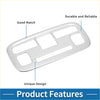 Silver metallic abs car front row headlight trim bezel for toyota sienta 2022-2023 with ventilation cutouts