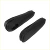 Black leather car front seat armrest cover replacement for toyota sienna showing the back side of the product