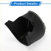 Black leather gear shift knob cover with silver stitching for Toyota CH-R 2017-2021 in carbon fiber style