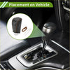 Black carbon fiber-patterned gear shift boot with brown stitching for toyota highlander 2008-2013