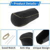 Black beige faux leather gear shift knob cover for toyota rav4 2013-2016 with light stitching detail