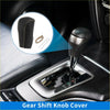 Black leather gear shift knob cover with white stitching and installation tools for toyota rav4 2013-2016