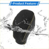 Black neoprene water-resistant bootie with gold stitching for car gear shift knob cover on toyota rav4 2019-2024