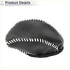 Black textured leather car gear shift knob cover with white stitching for Toyota RAV4 2019-2024 pebbled black