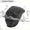 Car gear shift knob cover for toyota rav4 2019-2024 in pebbled black gray textured leather with visible stitching