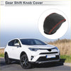 Black leather car gear shift knob cover with red stitching for toyota rav4 2019-2024 pebble texture