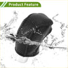 Black leather car gear shift knob cover for toyota tacoma 2016-2022 with visible stitching and pebbled texture