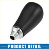 Black leather car gear shift knob with polished chrome base for toyota hilux 2005-2012 in black carbon fiber